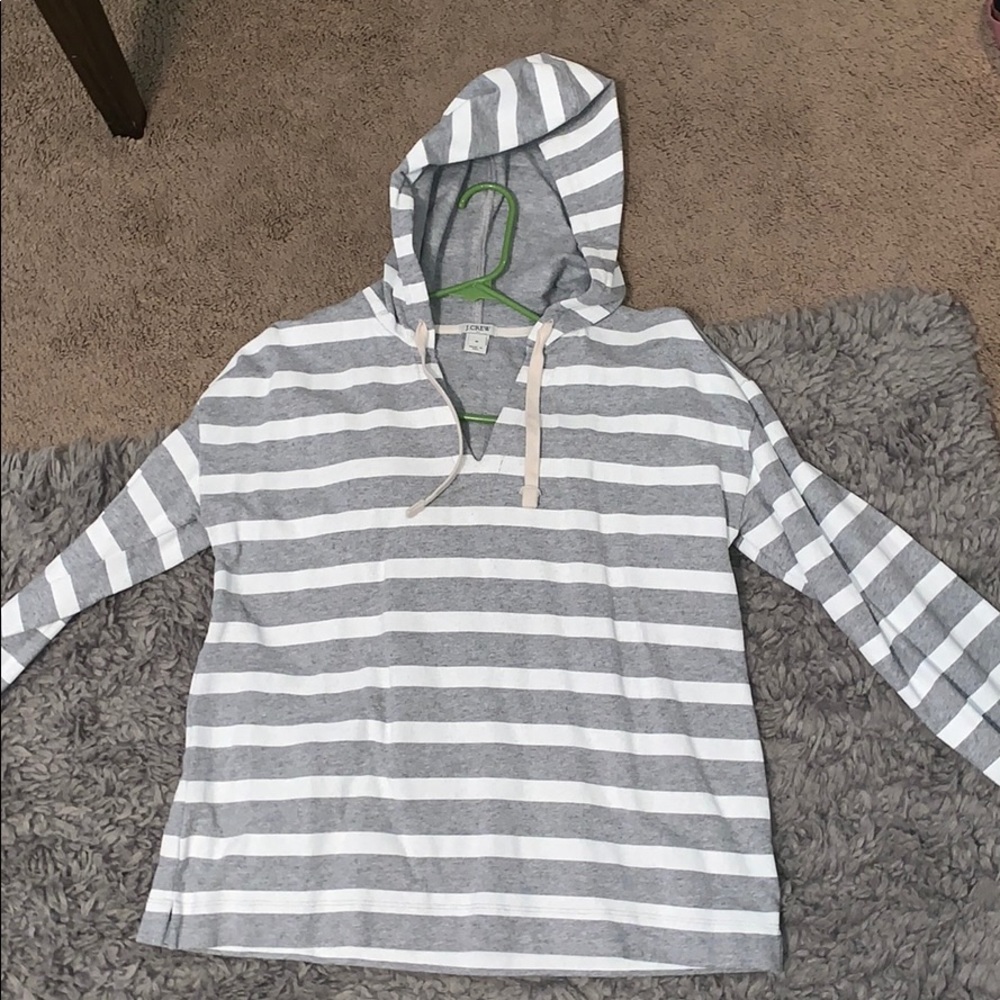 JCrew striped hoodie